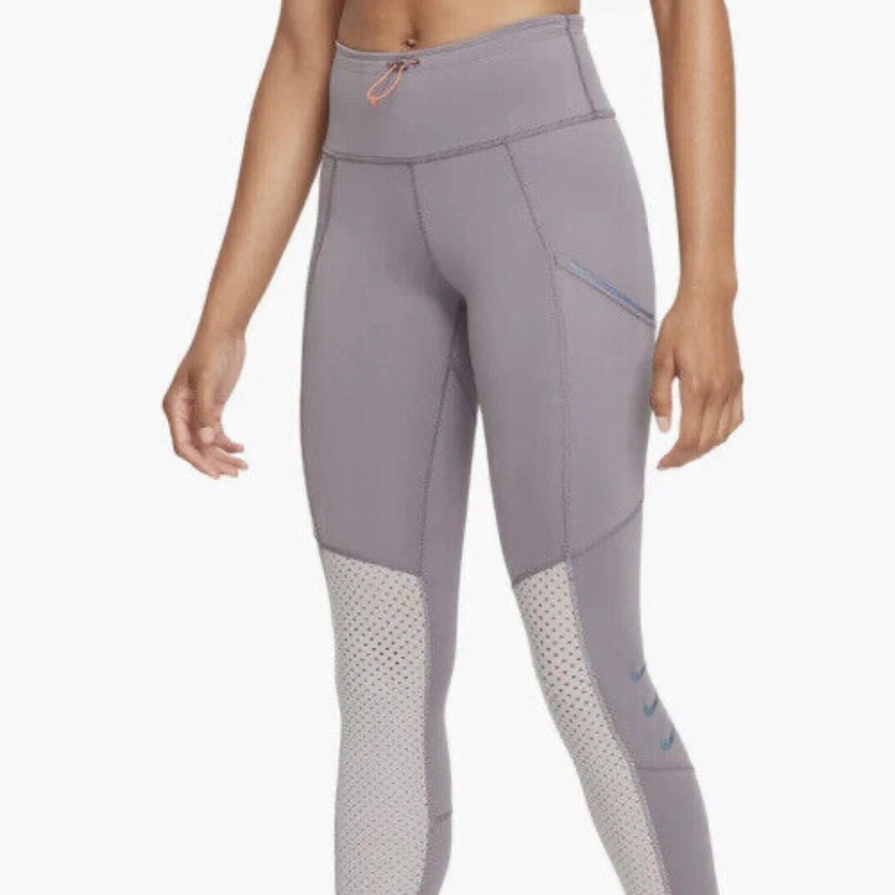 Nike Epic Luxe Tight Fit Mid Rise 7/8 Length Leggings Grey
